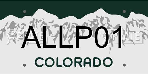 ALLP01 Colorado License Plate