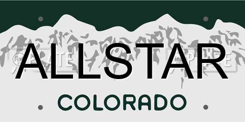 ALLSTAR Colorado License Plate