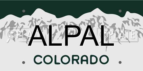 ALPAL Colorado License Plate