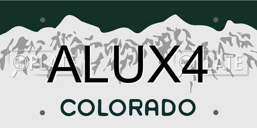ALUX4 Colorado License Plate