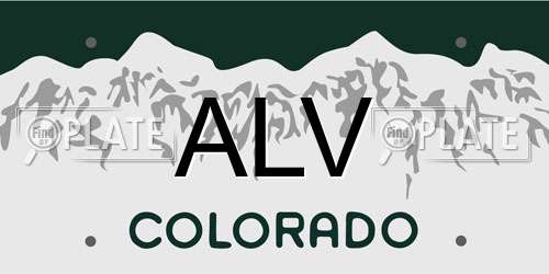 ALV Colorado License Plate