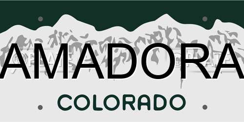 AMADORA Colorado License Plate