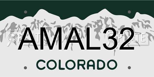 AMAL32 Colorado License Plate