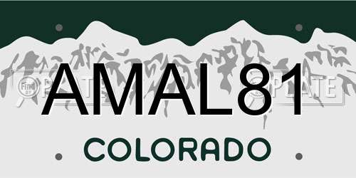 AMAL81 Colorado License Plate