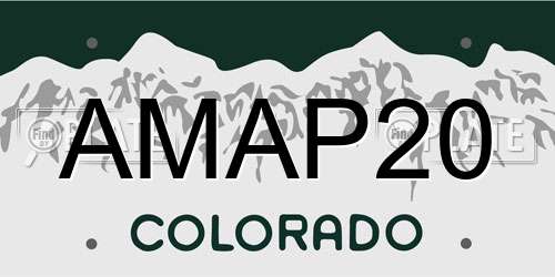 AMAP20 Colorado License Plate