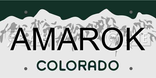 AMAROK Colorado License Plate