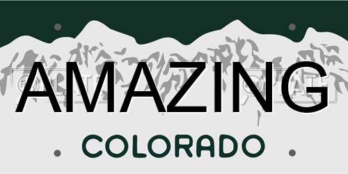 AMAZING Colorado License Plate