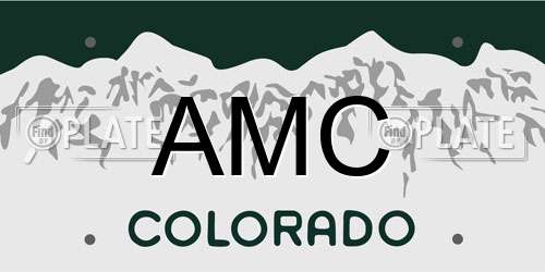 AMC Colorado License Plate