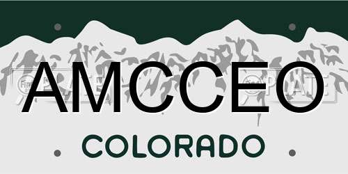 AMCCEO Colorado License Plate