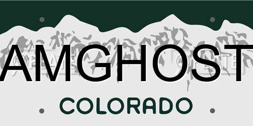 AMGHOST Colorado License Plate