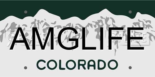 AMGLIFE Colorado License Plate