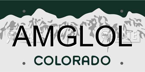 AMGLOL Colorado License Plate