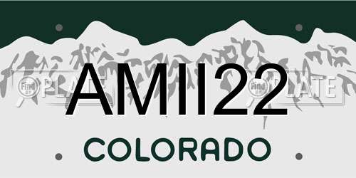 AMII22 Colorado License Plate