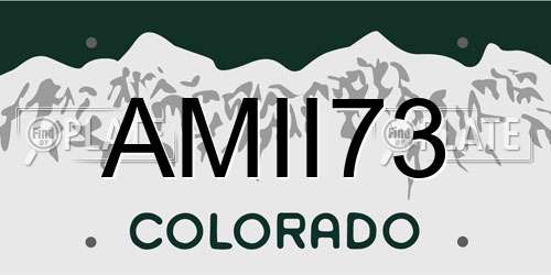 AMII73 Colorado License Plate