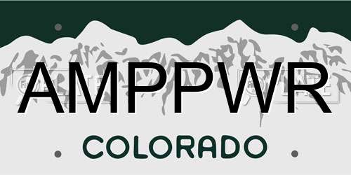 AMPPWR Colorado License Plate