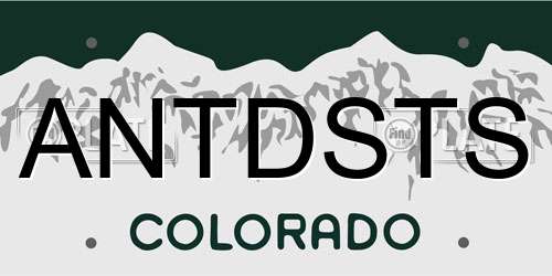 ANTDSTS Colorado License Plate