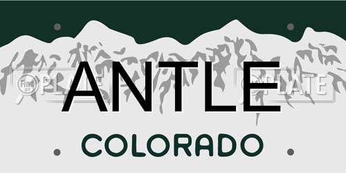 ANTLE Colorado License Plate