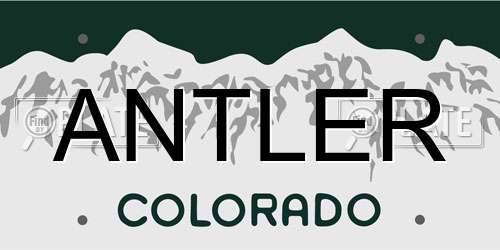 ANTLER Colorado License Plate