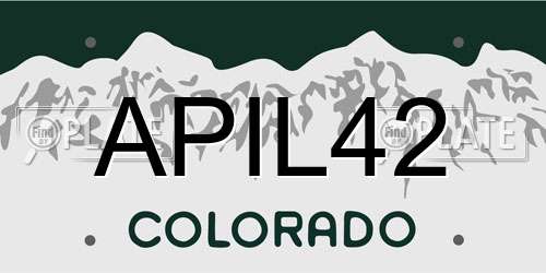APIL42 Colorado License Plate
