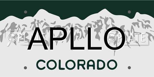APLLO Colorado License Plate