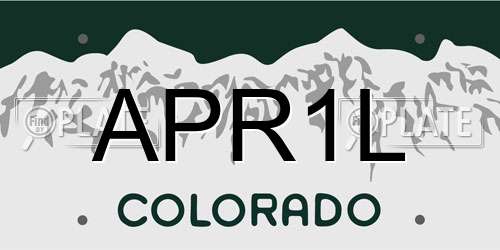 APR1L Colorado License Plate