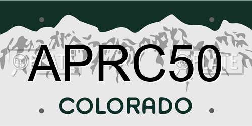 APRC50 Colorado License Plate