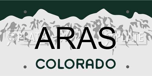 ARAS Colorado License Plate