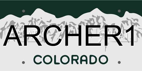 ARCHER1 Colorado License Plate