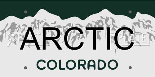ARCTIC Colorado License Plate