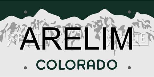 ARELIM Colorado License Plate