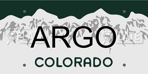 ARGO Colorado License Plate