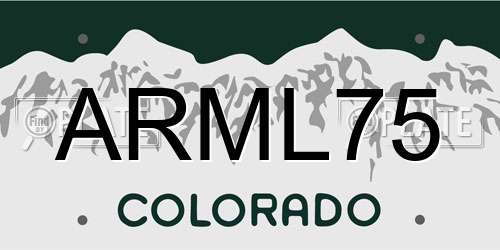 ARML75 Colorado License Plate