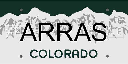 ARRAS Colorado License Plate