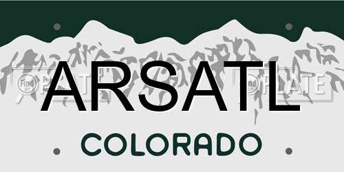 ARSATL Colorado License Plate