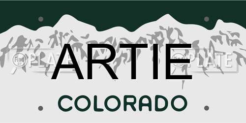 ARTIE Colorado License Plate