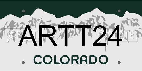 ARTT24 Colorado License Plate