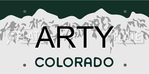ARTY Colorado License Plate