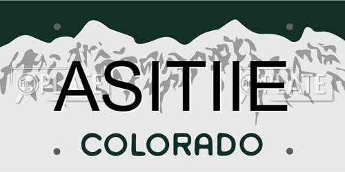 ASITIIE Colorado License Plate