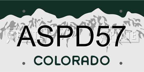 ASPD57 Colorado License Plate