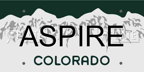 ASPIRE Colorado License Plate