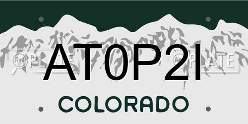 AT0P2I Colorado License Plate