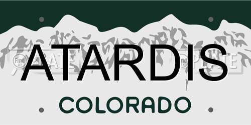 ATARDIS Colorado License Plate