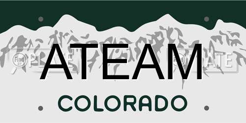 ATEAM Colorado License Plate