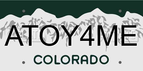 ATOY4ME Colorado License Plate
