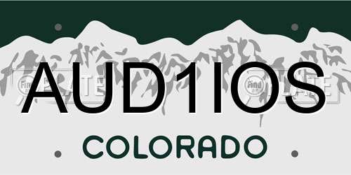 AUD1IOS Colorado License Plate