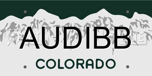 AUDIBB Colorado License Plate