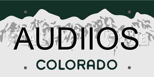 AUDIIOS Colorado License Plate