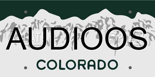 AUDIOOS Colorado License Plate