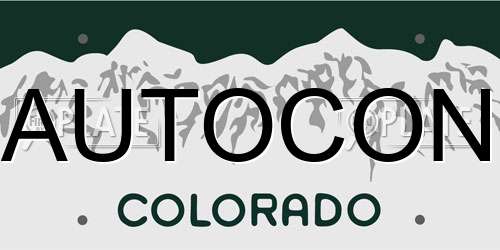 AUTOCON Colorado License Plate