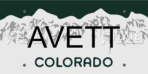 AVETT Colorado License Plate